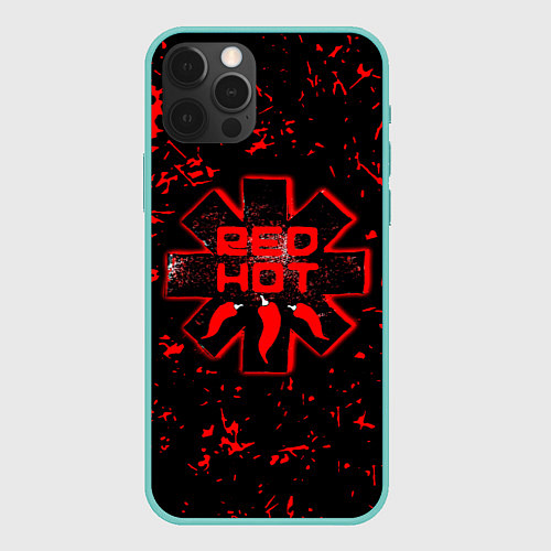 Чехол iPhone 12 Pro Max Red Hot Chili Peppers, лого / 3D-Мятный – фото 1