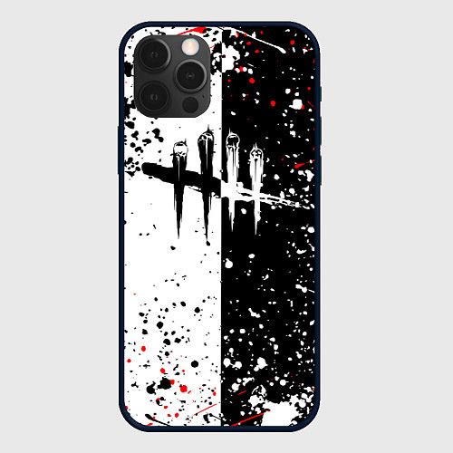 Чехол iPhone 12 Pro Max Dead by daylight брызги красок / 3D-Черный – фото 1