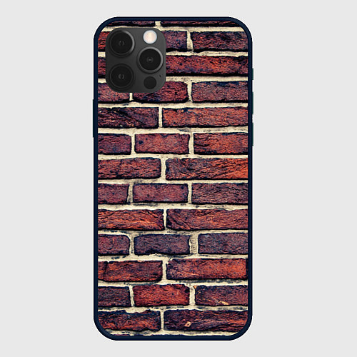 Чехол iPhone 12 Pro Max Brick Wall / 3D-Черный – фото 1