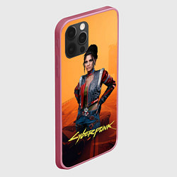 Чехол для iPhone 12 Pro Max Панам пустоши Cyberpunk2077, цвет: 3D-малиновый — фото 2