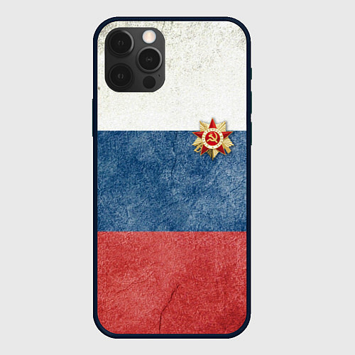 Чехол iPhone 12 Pro Max Отечество! / 3D-Черный – фото 1