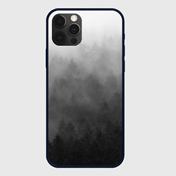 Чехол iPhone 12 Pro Max Темный лес - туман