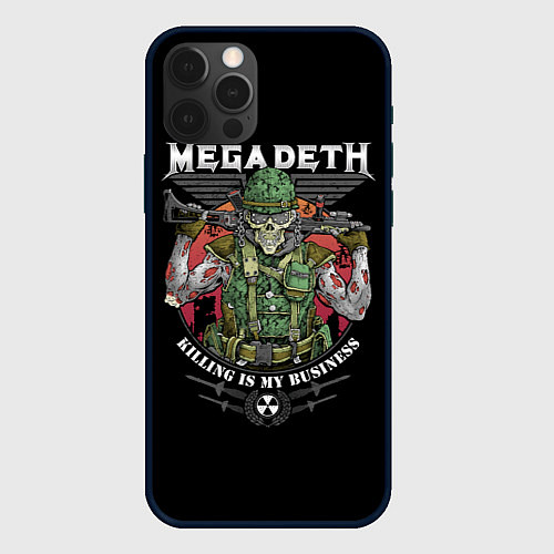 Чехол iPhone 12 Pro Max MEGADETH killing is my business / 3D-Черный – фото 1