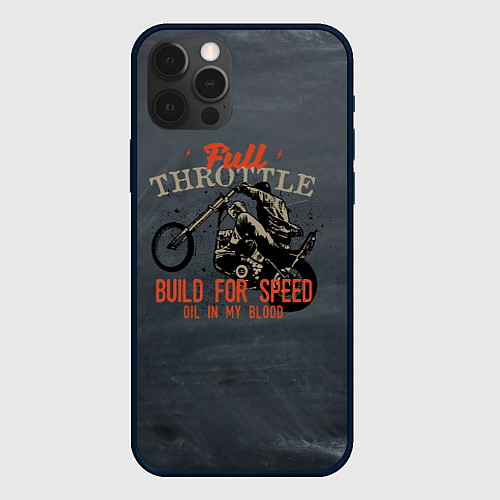 Чехол iPhone 12 Pro Max Full Throttle Полный газ / 3D-Черный – фото 1