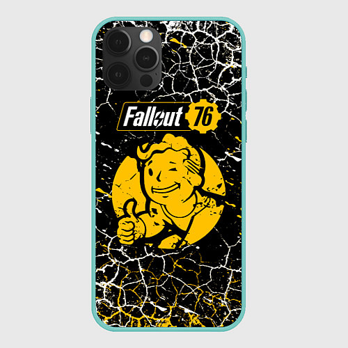 Чехол iPhone 12 Pro Max Fallout 76 bethesda / 3D-Мятный – фото 1