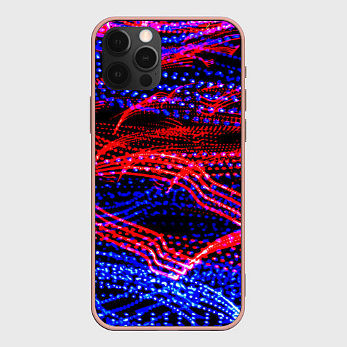 Чехол iPhone 12 Pro Max Neon vanguard pattern 2022 / 3D-Светло-розовый – фото 1