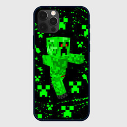 Чехол для iPhone 12 Pro Max MINECRAFT - CREEPER МАЙНКРАФТ, цвет: 3D-черный