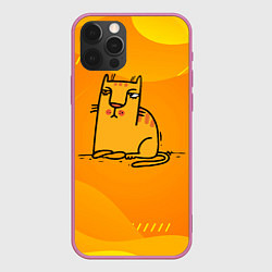 Чехол iPhone 12 Pro Max Рисованный желтый кот