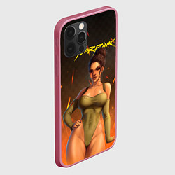 Чехол для iPhone 12 Pro Max Панам Cyberpunk 2077, цвет: 3D-малиновый — фото 2