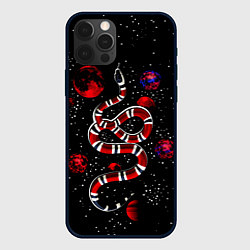 Чехол iPhone 12 Pro Max Змея в Красном Космосе Space Snake