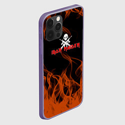 Чехол для iPhone 12 Pro Max Iron maiden огонёк, цвет: 3D-серый — фото 2