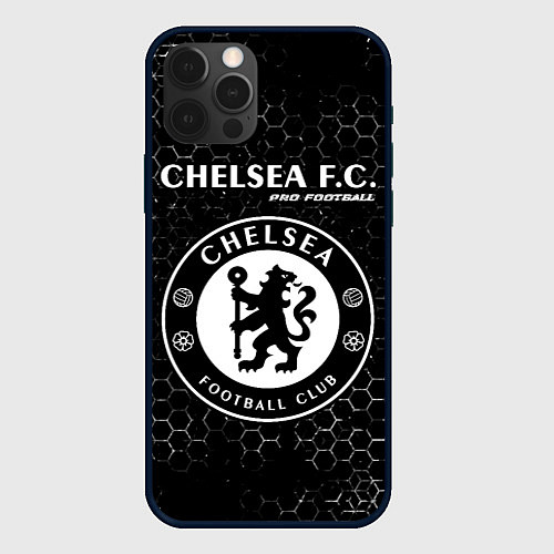 Чехол iPhone 12 Pro Max CHELSEA Pro Football Соты / 3D-Черный – фото 1