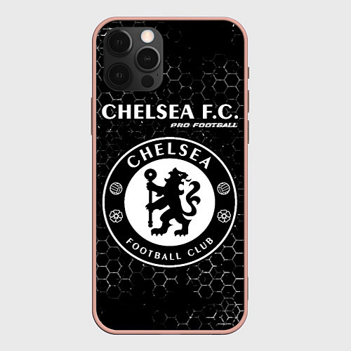 Чехол iPhone 12 Pro Max CHELSEA Pro Football Соты / 3D-Светло-розовый – фото 1