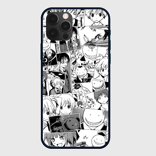 Чехол iPhone 12 Pro Max Ansatsu kyoshitsu pattern / 3D-Черный – фото 1