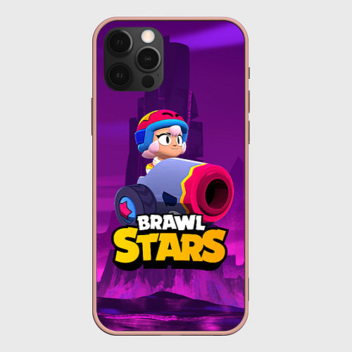 Чехол iPhone 12 Pro Max BrawlStars Бонни с пушкой Bonny / 3D-Светло-розовый – фото 1