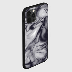 Чехол для iPhone 12 Pro Max Бело-черный тай-дай, цвет: 3D-черный — фото 2