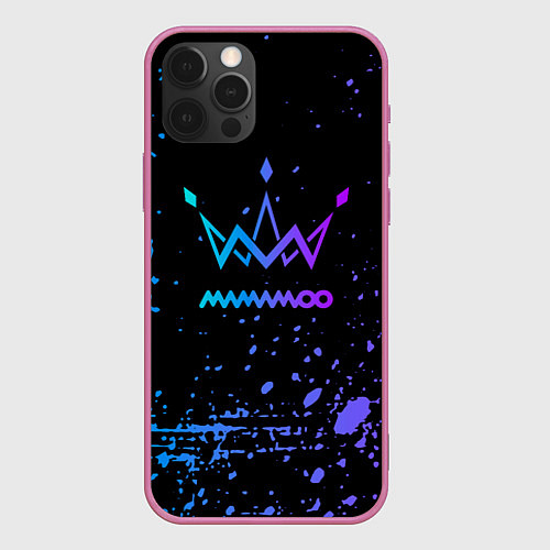 Чехол iPhone 12 Pro Max Mamamoo neon / 3D-Малиновый – фото 1