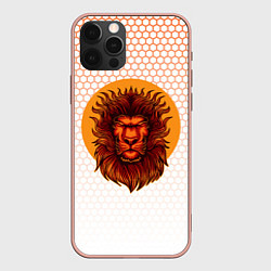 Чехол для iPhone 12 Pro Max Солнечный лев, цвет: 3D-светло-розовый