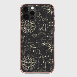 Чехол iPhone 12 Pro Max Небесные тела, созвездия, солнце, космос, мистика