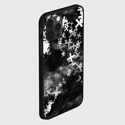 Чехол для iPhone 12 Pro Max Сердца в крестах Коллекция Get inspired! Z-b-heart, цвет: 3D-черный — фото 2