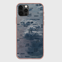 Чехол для iPhone 12 Pro Max BTS Дискография, цвет: 3D-светло-розовый