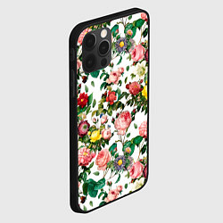 Чехол для iPhone 12 Pro Max Узор из летних роз Summer Roses Pattern, цвет: 3D-черный — фото 2