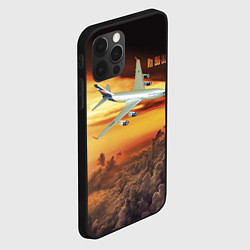 Чехол для iPhone 12 Pro Max Гражданский самолет Ил 96-300, цвет: 3D-черный — фото 2