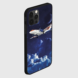 Чехол для iPhone 12 Pro Max Пассажирский самолет Ил-114-300, цвет: 3D-черный — фото 2