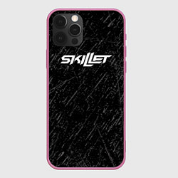 Чехол для iPhone 12 Pro Max Skillet Скиллет Logotip, цвет: 3D-малиновый