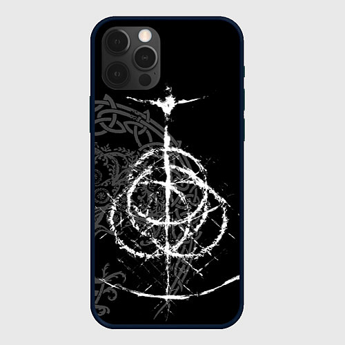 Чехол iPhone 12 Pro Max КОЛЬЦА ЭЛДЕНА / 3D-Черный – фото 1