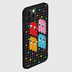 Чехол для iPhone 12 Pro Max Pac-man пиксели, цвет: 3D-черный — фото 2