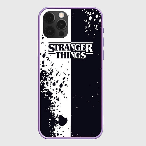 Чехол iPhone 12 Pro Max STRANGER THINGS ОЧЕНЬ СТРАННЫЕ ДЕЛА ДВА ЦВЕТА / 3D-Сиреневый – фото 1