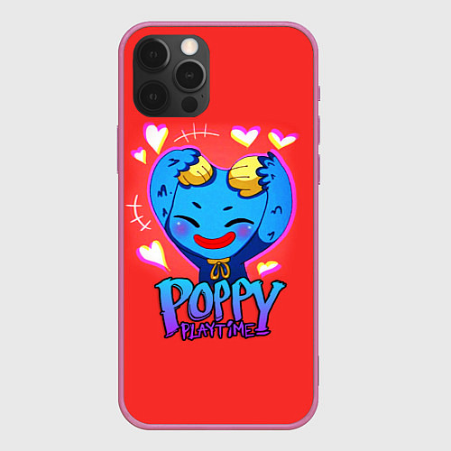 Чехол iPhone 12 Pro Max POPPY PLAYTIME CUTE HAGGY WAGGY - милый Хагги Вагг / 3D-Малиновый – фото 1