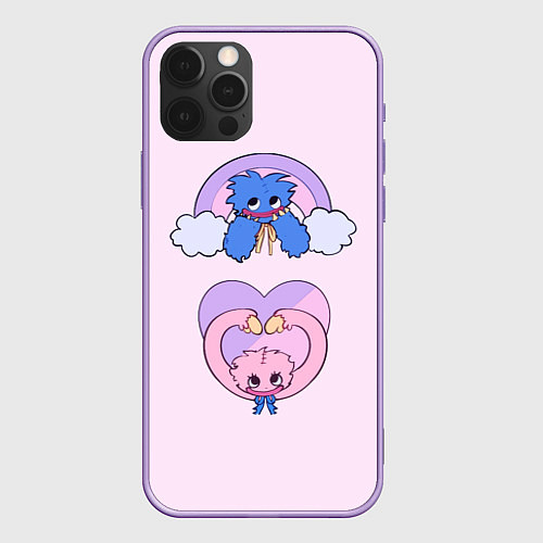 Чехол iPhone 12 Pro Max POPPY PLAYTIME - KISSY MISSY - HAGGY WAGGY / 3D-Сиреневый – фото 1