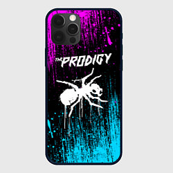 Чехол для iPhone 12 Pro Max The prodigy neon, цвет: 3D-черный