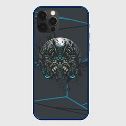 Чехол для iPhone 12 Pro Max Голова монстра в противогазе, цвет: 3D-тёмно-синий