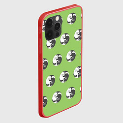 Чехол для iPhone 12 Pro Max Орнамент котики инь янь, цвет: 3D-красный — фото 2