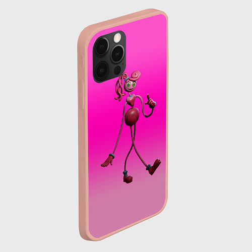 Чехол iPhone 12 Pro Max POPPY PLAYTIME МАМА ДЛИННЫЕ НОГИ / 3D-Светло-розовый – фото 2