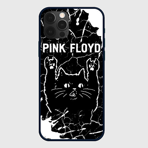 Чехол iPhone 12 Pro Max Pink Floyd Rock Cat / 3D-Черный – фото 1