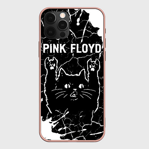Чехол iPhone 12 Pro Max Pink Floyd Rock Cat / 3D-Светло-розовый – фото 1