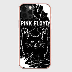 Чехол для iPhone 12 Pro Max Pink Floyd Rock Cat, цвет: 3D-светло-розовый