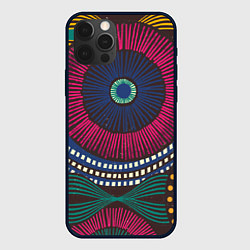 Чехол для iPhone 12 Pro Max Африка Орнамент, цвет: 3D-черный