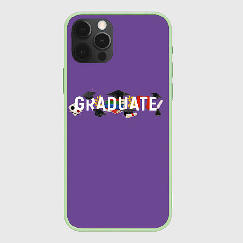 Чехол iPhone 12 Pro Max Graduate! / 3D-Салатовый – фото 1