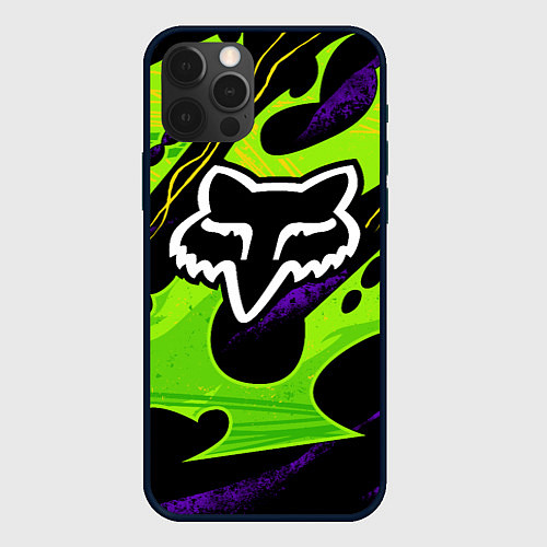 Чехол iPhone 12 Pro Max FOX - MOTOCROSS / 3D-Черный – фото 1