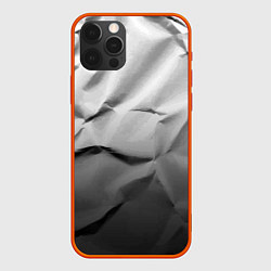 Чехол для iPhone 12 Pro Max Мятая бумага Текстура Crumpled Paper Texture, цвет: 3D-красный