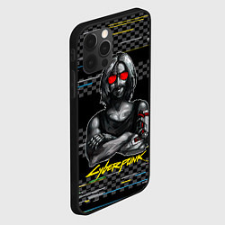 Чехол для iPhone 12 Pro Max Johnny Джонни Cyberpunk2077, цвет: 3D-черный — фото 2