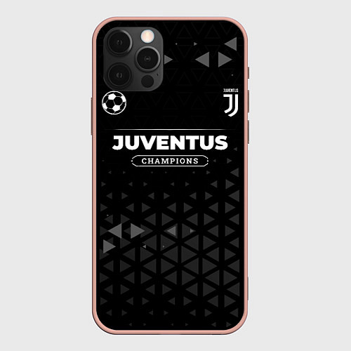 Чехол iPhone 12 Pro Max Juventus Форма Champions / 3D-Светло-розовый – фото 1