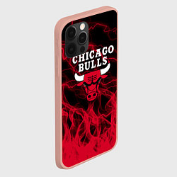 Чехол для iPhone 12 Pro Max CHICAGO BULLS ЧИКАГО БУЛЛС МОЛНИИ, цвет: 3D-светло-розовый — фото 2