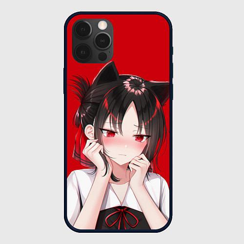 Чехол iPhone 12 Pro Max Грустная Кагуя / 3D-Черный – фото 1