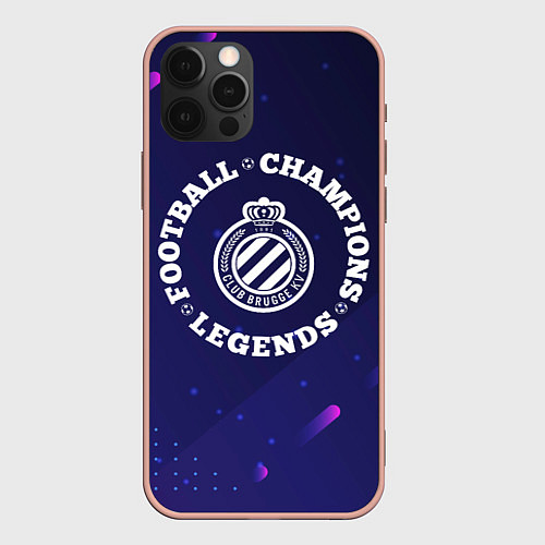 Чехол iPhone 12 Pro Max Club Brugge Легенды Чемпионы / 3D-Светло-розовый – фото 1